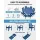 preview thumbnail 18 of 36, WINSOON 10-Piece HIPS All Weather Outdoor Patio Dining Sets with Umbrella Hole& Aluminum Frame,2-Table 8-Chairs
