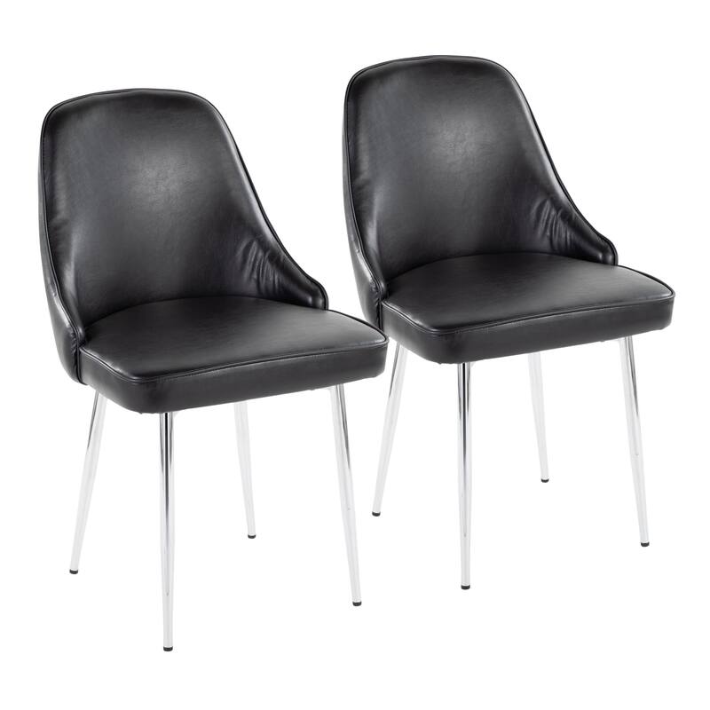 Silver Orchid Naldi Faux Leather Dining Chair - Set of 2