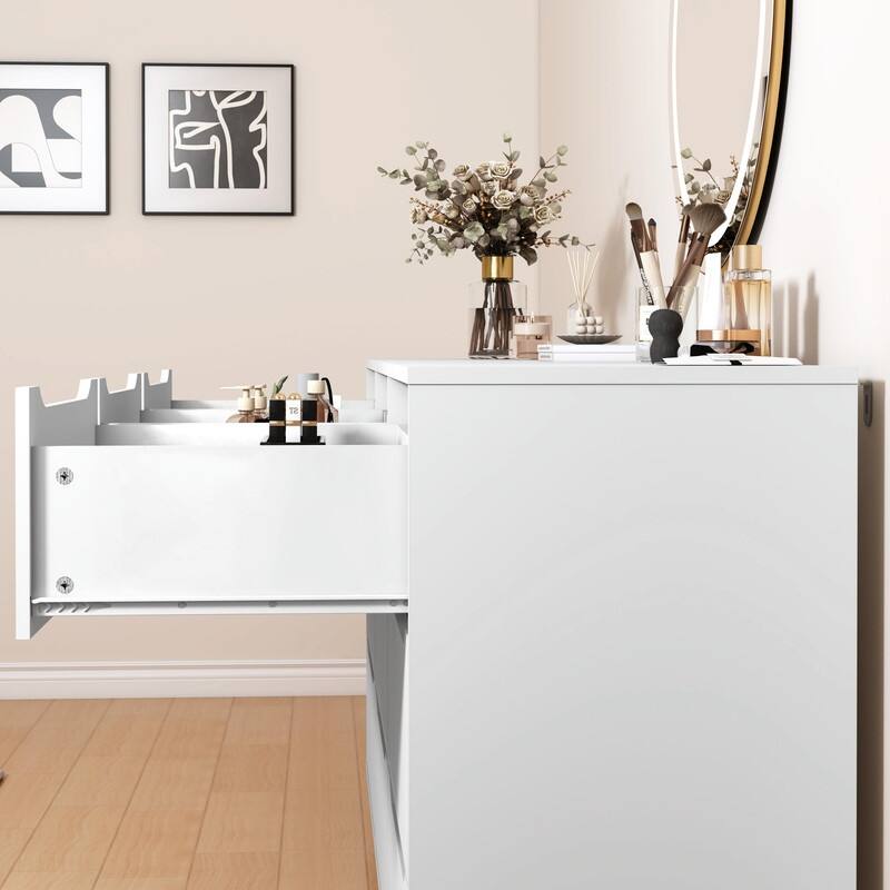 9-Drawer Wooden Dresser for Bedroom with Deep Drawers, Large Floor Chest of Drawers