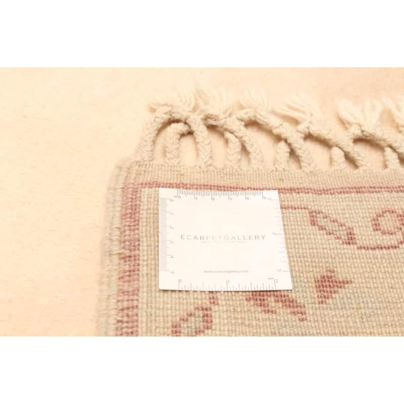 ECARPETGALLERY Hand-knotted Color Transition Cream Wool Rug - 2'10 x 9'2