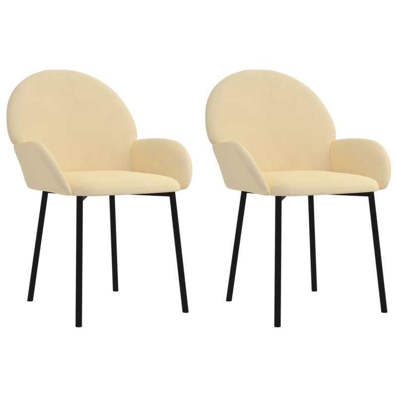 vidaXL Dining Chairs 2 Pcs Accent Upholstered Chair for Living Room Velvet - 22.8" x 22.4" x 30.9"
