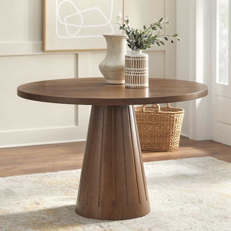 Lifestorey Castilia Round Dining Table - Walnut