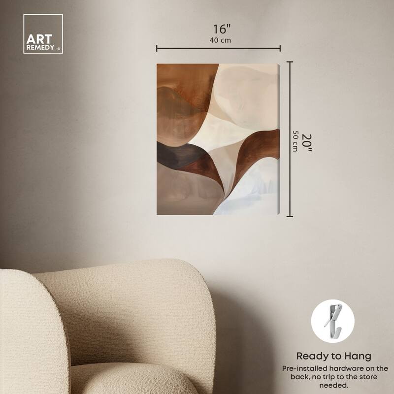 Art Remedy Dream Away Ii Gallery Wrapped Abstract Shapes 1 Piece Canvas Wall Art
