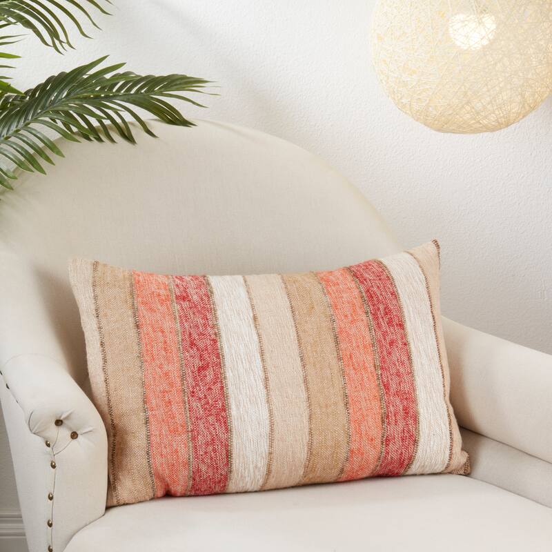 Chic Linear Pattern Throw Pillow