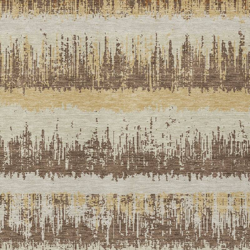 HomeRoots Striped Transitional Rectangle Outdoor Rug