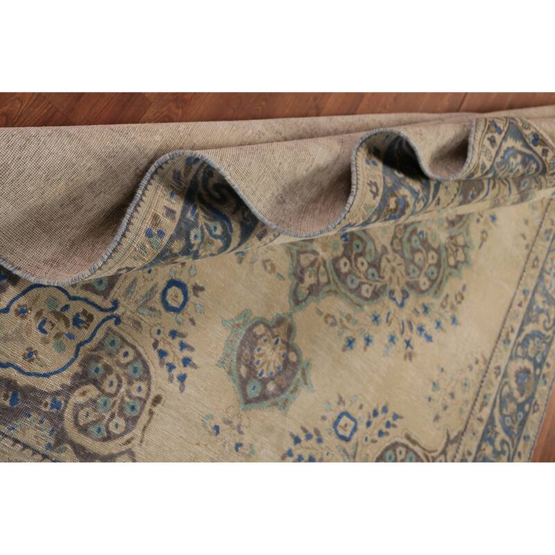 Medallion Tabriz Persian Area Rug Oriental Handmade Floral Wool Carpet - 6'4"x 8'10"