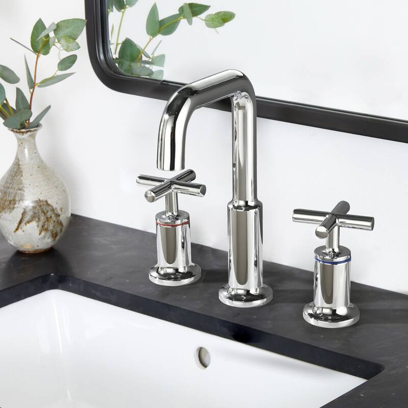 Widespread Bathroom Sink Faucet Double Handle Bathroom Sink Faucet - Chrome