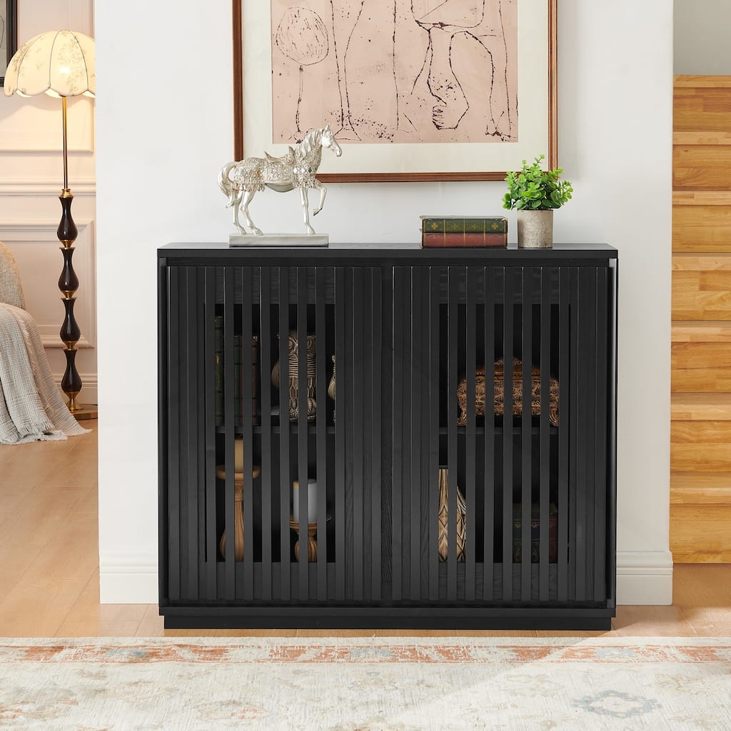 Charming Mid Century Modern Sideboard Cabinet with Versatile Storage Options