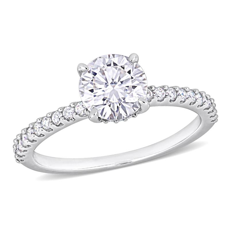 Miadora 1 1/5ct to 2 5/8ct TDW Certified Diamond Solitaire Engagement Ring in 14k White Gold - 6 - 1.19 Carats