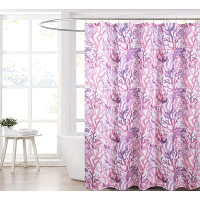 Trinity Coral Reef or Geometric Shower Curtain