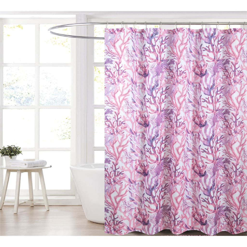 Trinity Coral Reef or Geometric Shower Curtain