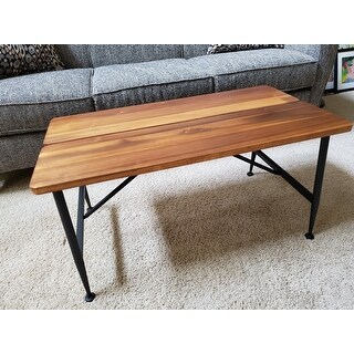 Eleanora  Acacia Wood Coffee Table by Christopher Knight Home