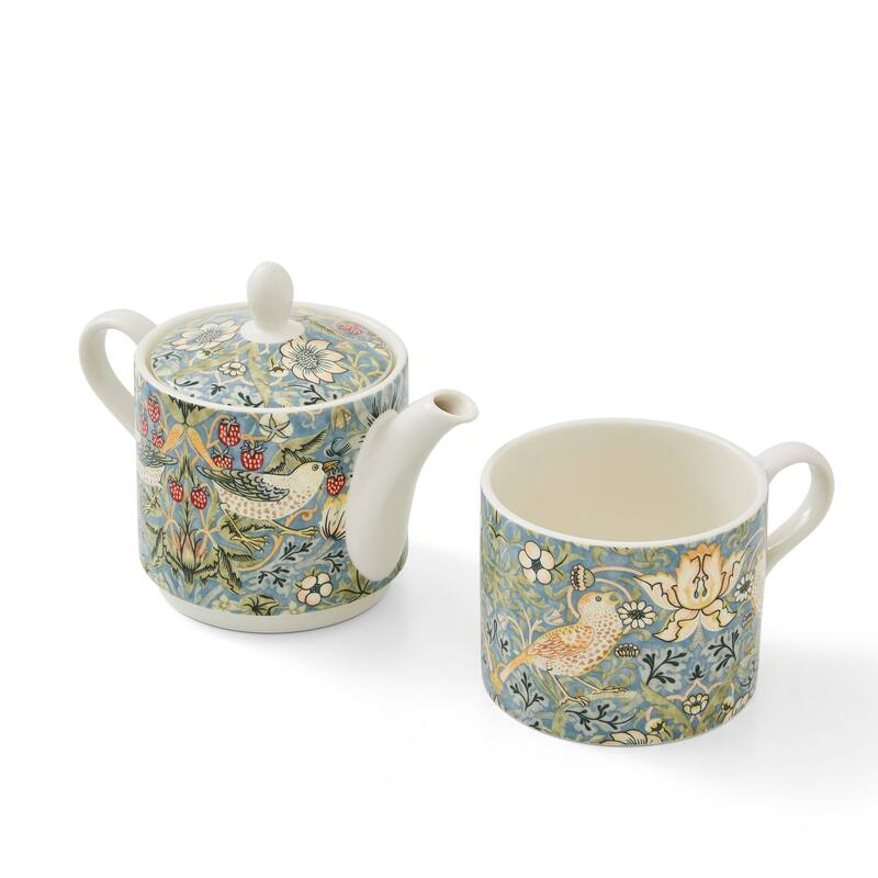 Spode Morris and Co Strawberry Thief Tea Set for One - 10 Oz.