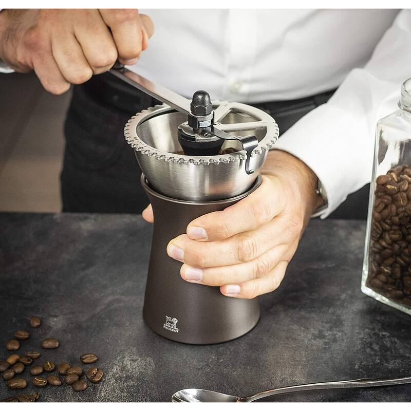 Peugeot KRONOS Coffee Grinder, 19 cm/ 7.5 in, Chocolate - 19 cm/ 7.5 in