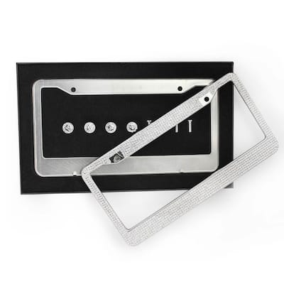Sparkles Home Rhinestone Double License Plate Frame Set