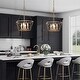 preview thumbnail 3 of 11, Zeci Modern Farmhouse 4-light Gold Lantern Chandelier Cage Ceiling Lights for Dining Room - D15.5'' X H81.5