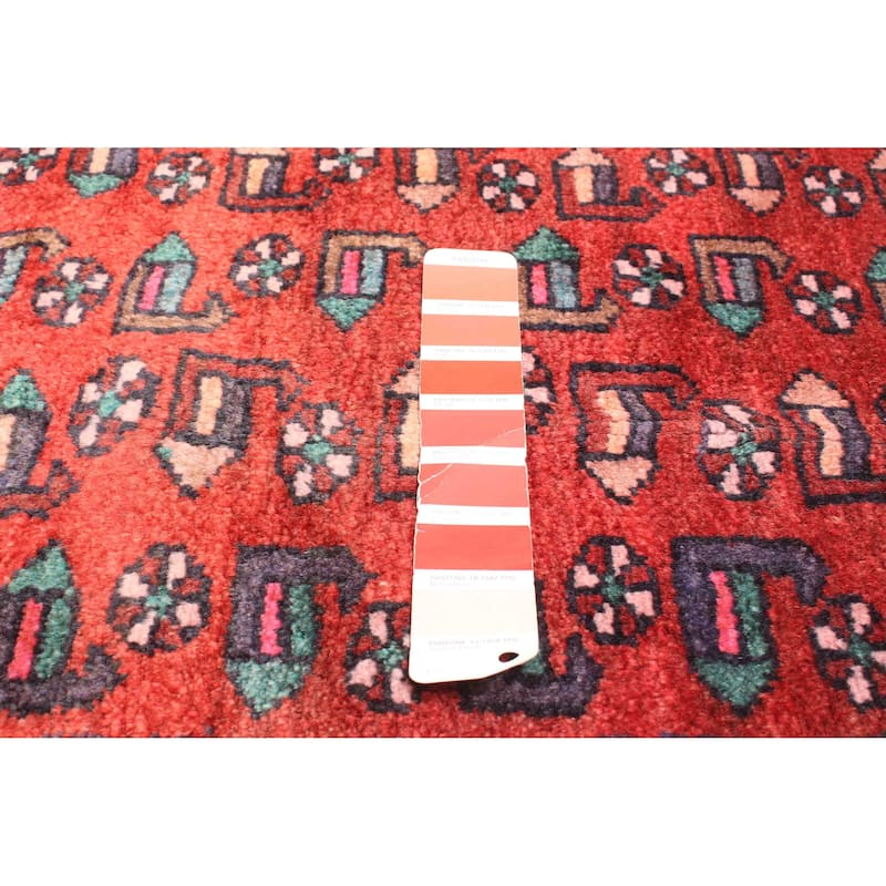 ECARPETGALLERY Hand-knotted Andelz Red Wool Rug - 4'4 x 6'0