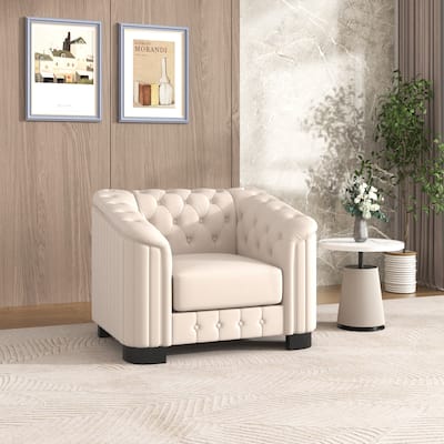 Living Room Chair Single Sofa Chair with Thick Removable Seat Cushion, Upholstered Accent Chair Lounge Chair