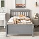 preview thumbnail 11 of 11, Wood Twin Size Platform Bed Frame with Nightstand and Headboard, Footboard for Kids Teens Adults, No Box Spring Need