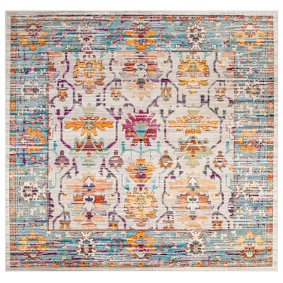 SAFAVIEH Crystal Suzi Vintage Boho Oriental Rug - 7' Square