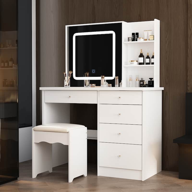 Makeup Vanity Set with 3 model Light & Stool