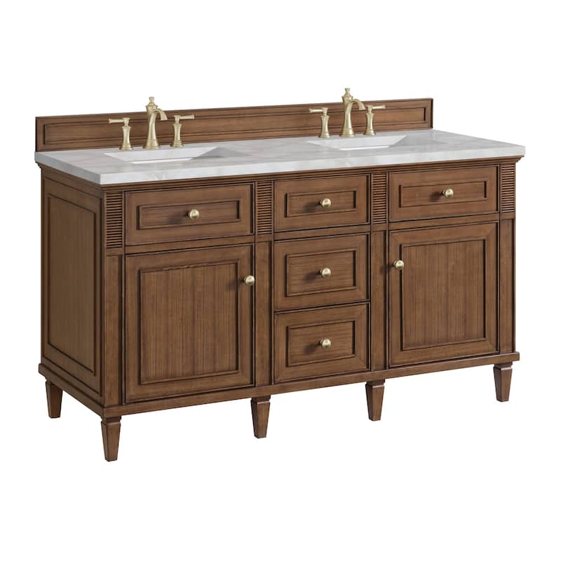 James Martin Vanities 424-V60D-3VSL Lorelai 60" Double Basin Wood