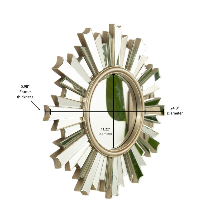 Sculptural 26" Sunburst Mirror