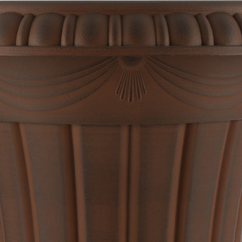 Pure Garden 16x18-Inch Outdoor Planter 2-Pack - Plastic Urn Planters
