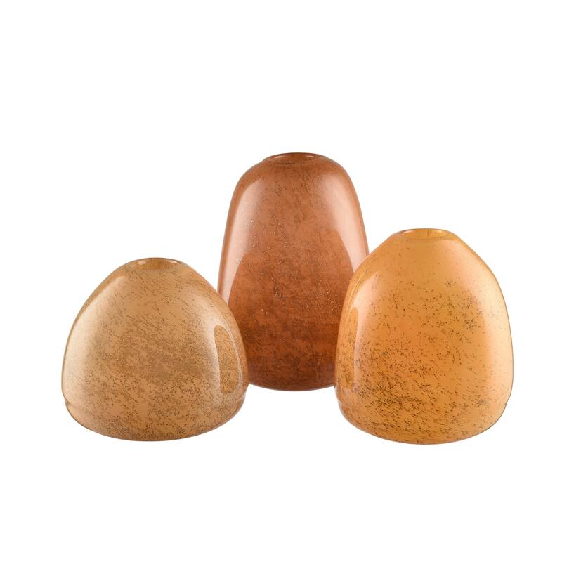 Elk Home Berk Orange Finish Glass 7.75 Inch Wide Vase