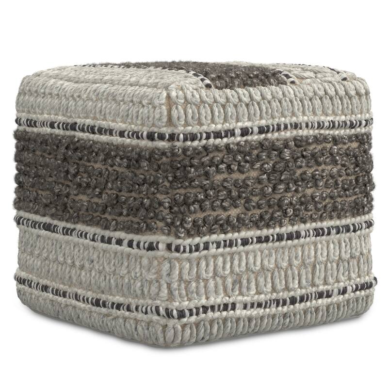 WYNDENHALL Heyfield Square Pouf Handloom Woven