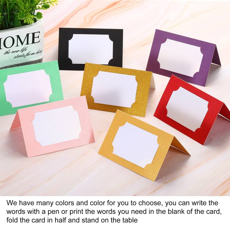 Table Name Place Cards,50Pcs Favor Decor Seat Blank Card, Purple