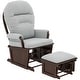 preview thumbnail 31 of 30, Nursery Glider Rocking Chair w/ Ottoman, Thick Padded Cushion Seating
