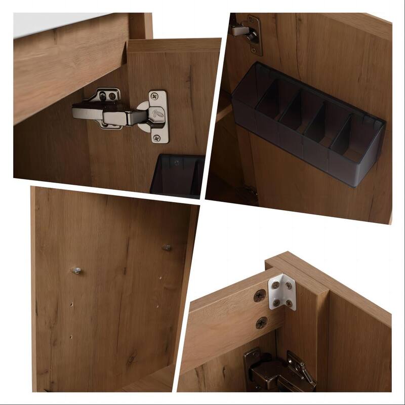 Beingnext 24"/30"/48"/60" Bathroom Vanity with Sink, Freestanding Bathroom Vanity with Soft Close Door