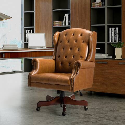 Maximiliano Swivel Executive Chair with Tufted Back