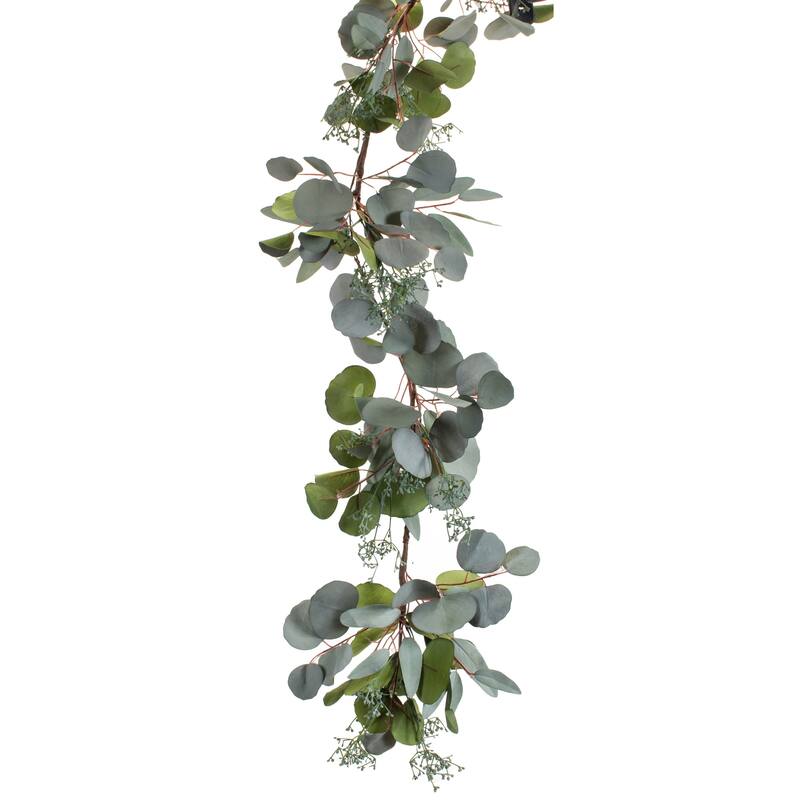 Set of 2 Eucalyptus Artificial Garland 6' x 9", Unlit