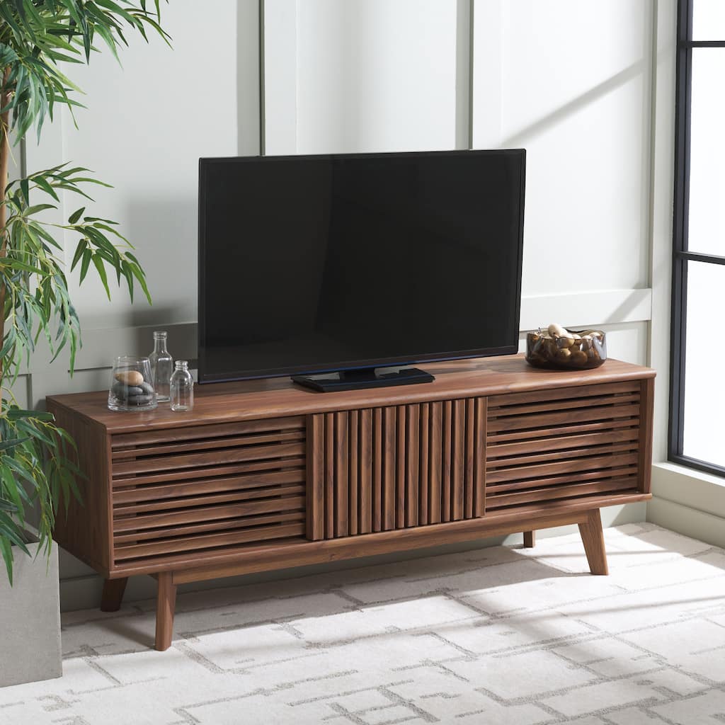 SAFAVIEH Home Esma 3 Door Media Stand. - 59Wx15Dx21H
