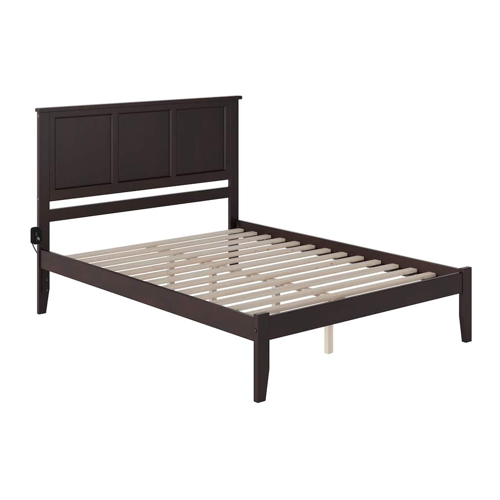 King Platform Bed - Gothic Grandeur Solid Wood Bed Frame - Elegant Bedroom Furniture