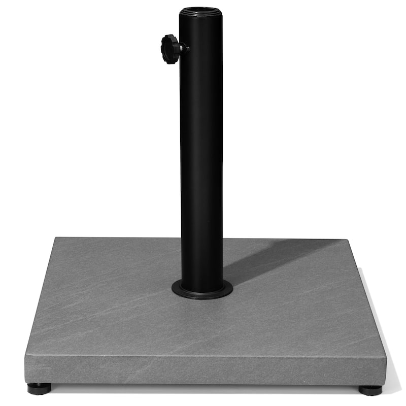 Umbrella Base Holder Square Weighted Stand for Outdoor Market Umbrella, Cement Concrete Steel