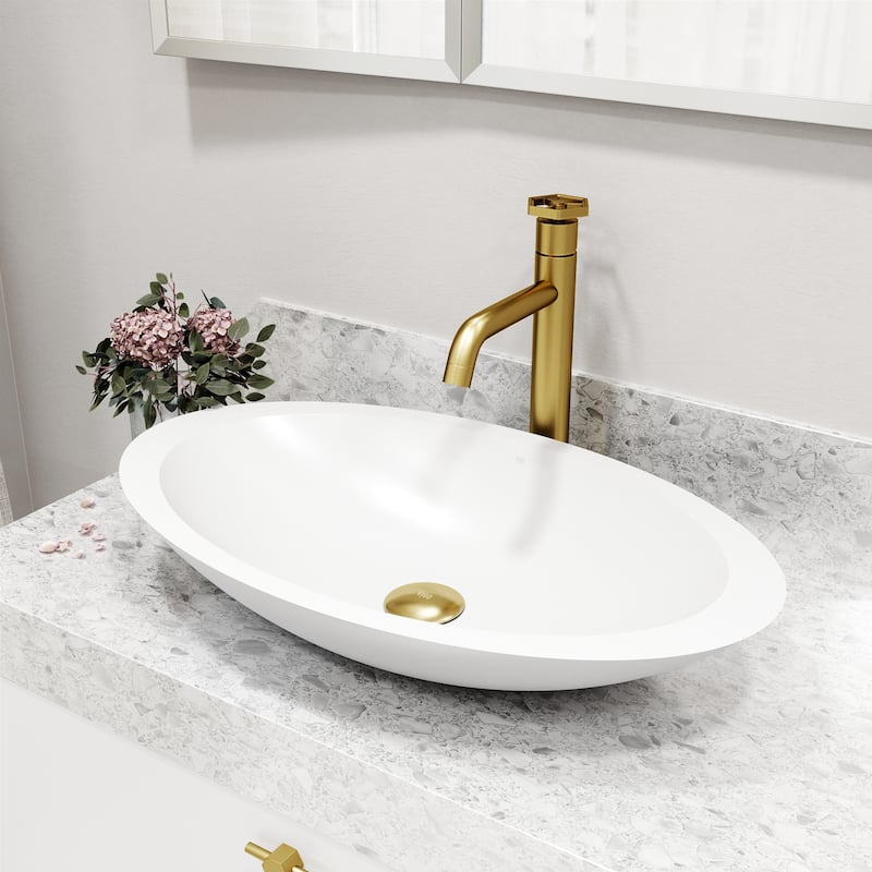 VIGO Ruxton 12" H Single Handle Single Hole Bathroom Vessel Faucet