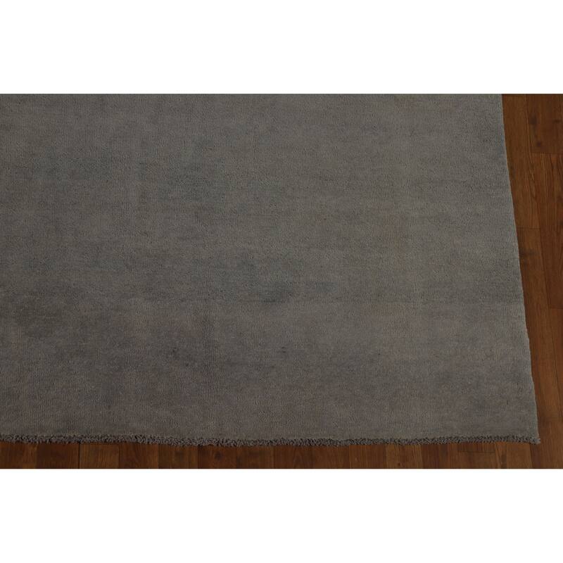 Hand Knotted Oriental 100% Wool Carpet Tribal Tribal Greys & Charcoal Gabbeh Area Rug - 13' 0'' X 9' 11''