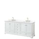 Option White, Gold Trim, White Quartz Top