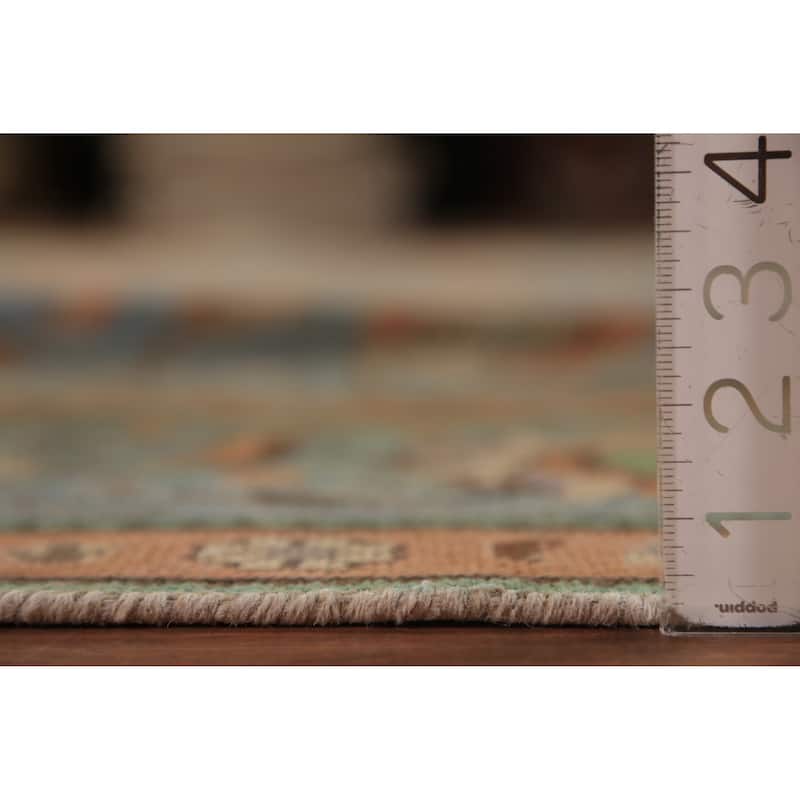 Distressed Tabriz Persian Area Rug Floral Hand-Knotted Wool Carpet - 9'4"x 12'4"