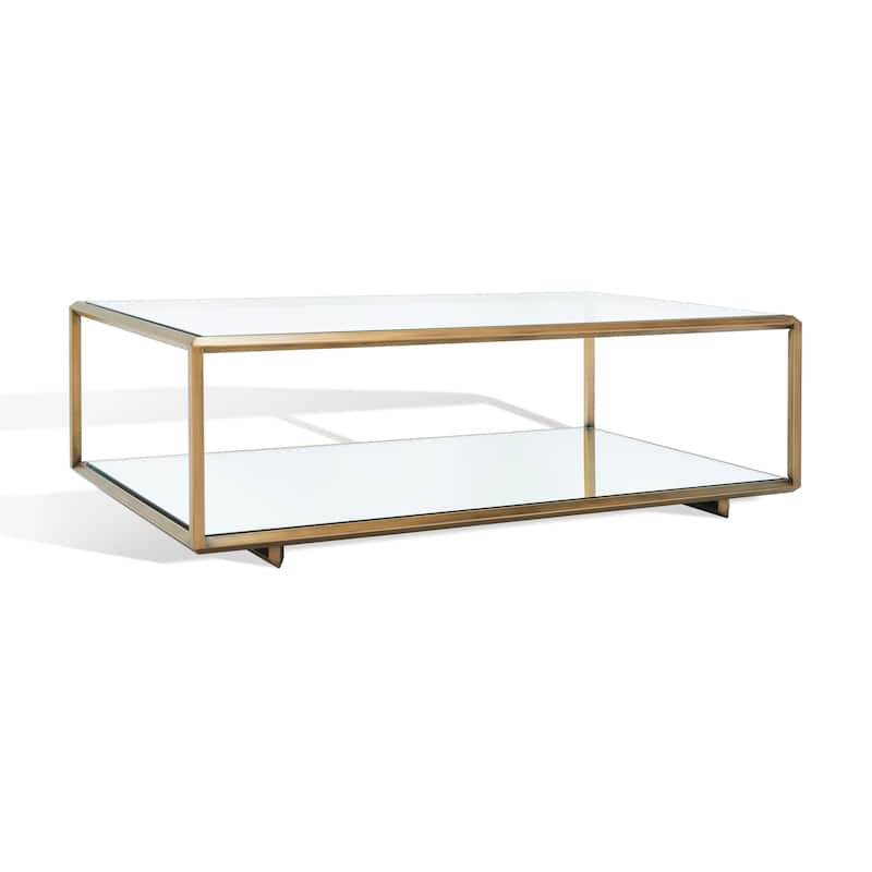 SAFAVIEH Couture Naxhie Mirrored Coffee Table - 48 In W x 28 In D x 15 In H - 48 In W x 28 In D x 15 In H - 48Wx28Dx15H
