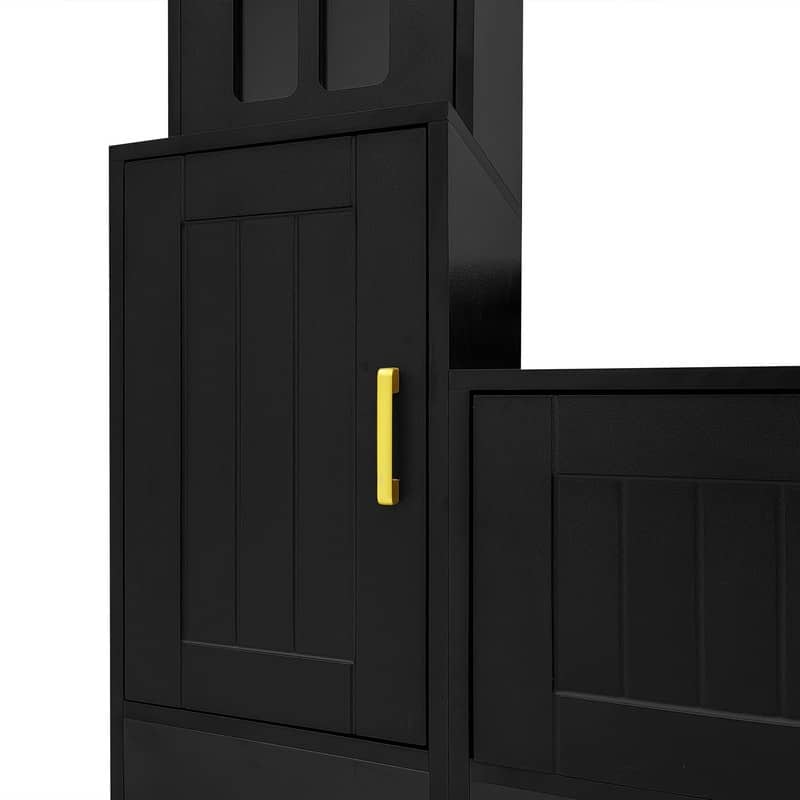 98.4" Wall Unit Entertainment Center with Bookshelves for TVs up to 80", Modern TV Stand Media Console with Cabinets