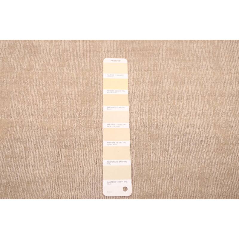ECARPETGALLERY Hand Loomed Kashkuli Gabbeh Light Khaki Wool Rug - 7'11 x 11'3