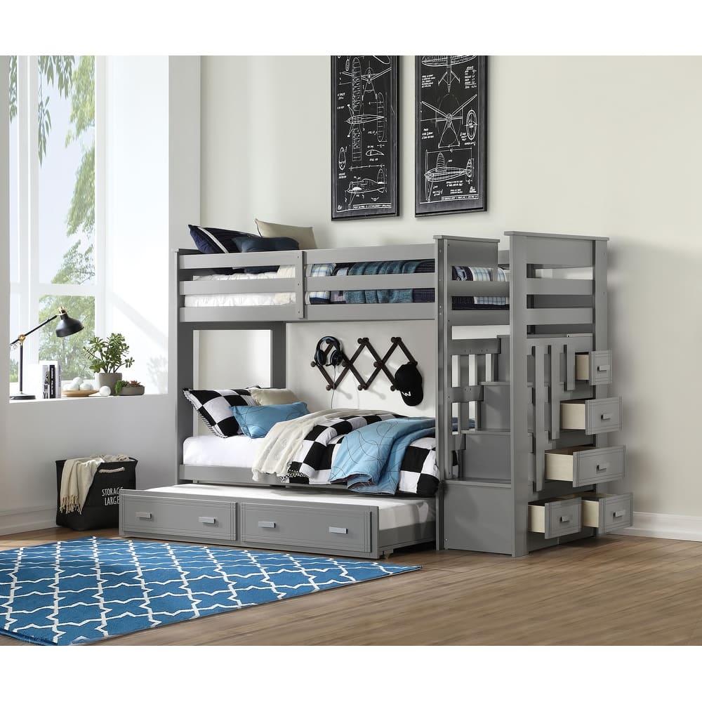 Tyson Twin/Twin Bunk Bed with Storage Ladder