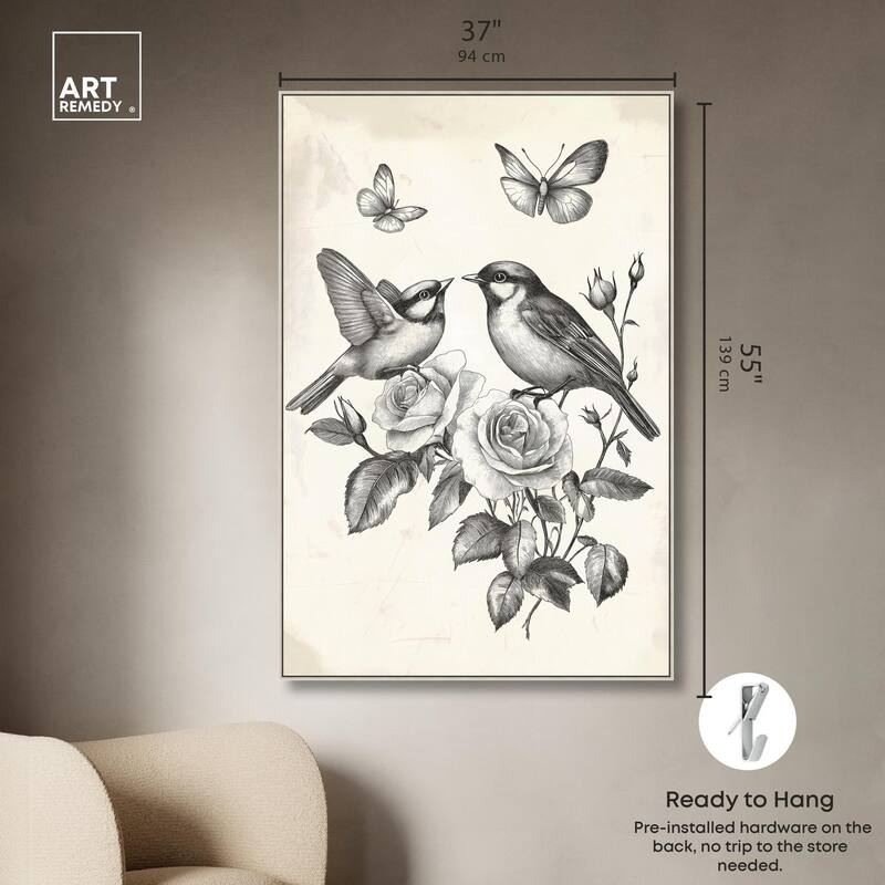 Perched Pair II Canvas by Art Remedy