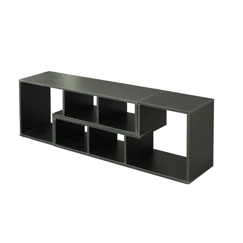 LShaped TV Stand, Display Shelf with Open Shelves On Sale Bed Bath