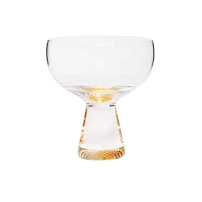 Set of 4 Dessert Bowls with Gold Reflection Base 4.5"D