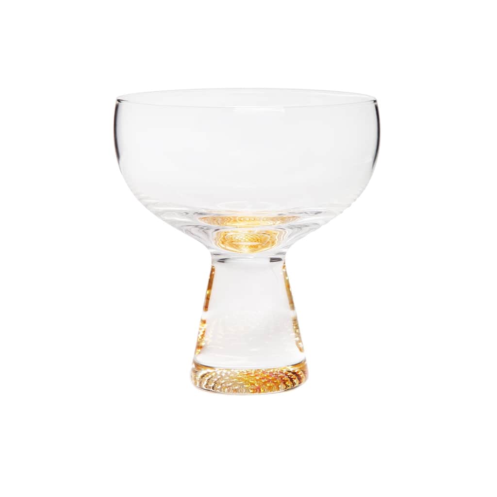 Set of 4 Dessert Bowls with Gold Reflection Base 4.5"D